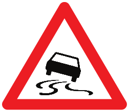 Chaussée glissante