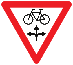 Autorisation pour les cyclistes et les conducteurs de speedpedelecs de franchir les signaux lumineux mentionnés aux articles 57 et 60 et de continuer dans la ou les directions indiquées par la ou les flèches lorsque ces signaux lumineux l’interdisent, à condition de céder la priorité aux autres usagers circulant sur la voie publique ou la chaussée