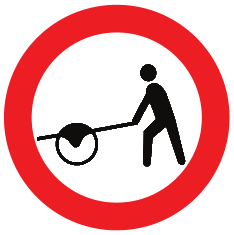 Accès interdit aux charrettes à bras