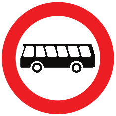 Accès interdit aux autobus et autocars