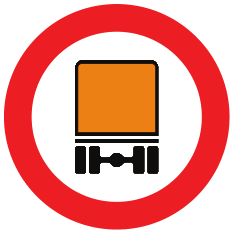 Accès interdit aux véhicules ou trains de véhicules transportant les marchandises dangereuses déterminées par les autorités compétentes en matière de marchandises dangereuses