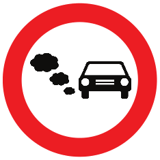 Accès interdit aux véhicules à moteur qui font l'objet d'une politique d'accès sélective justifiée par des motifs liés à la qualité de vie, en particulier à cause des nuisances provoquées par ces véhicules sur l'environnement et la santé par une mauvaise qualité de l'air