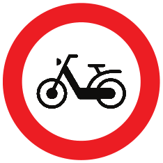 Accès interdit aux cyclomoteurs