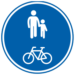 Partie de la voie publique obligatoire pour les piétons et les cyclistes