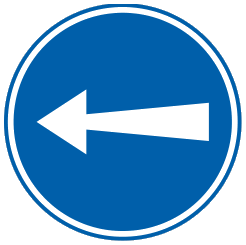 Obligation pour les conducteurs de suivre la direction indiquée par la flèche