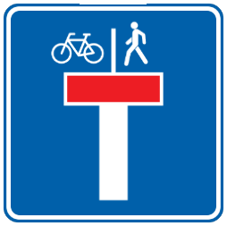 Voie sans issue, à l’exception des cyclistes et des piétons
