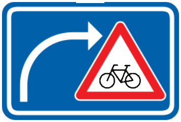 Signal indiquant un danger aux conducteurs qui changent de direction