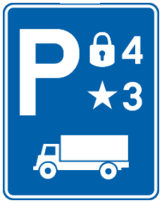 Parking sécurisé (exemple) Le nombre maximal de cadenas est de 5. Les étoiles, maximum 5, sont facultatives