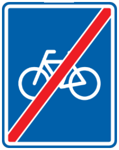 Fin d’une piste cyclable non obligatoire