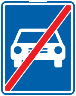 Fin d’une route pour automobiles
