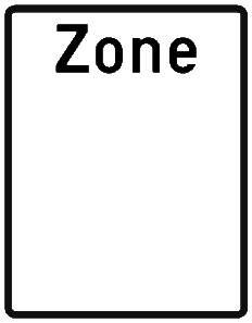 Début d’une zone